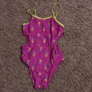 Girls pineapple swim suit